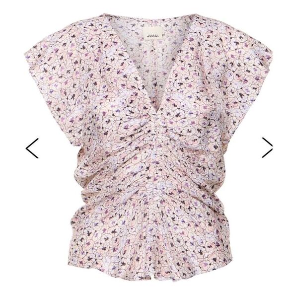 Isabel Marant Lonea printed silk blend top NWT Size 34 - Picture 1 of 10